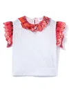 Pucci Junior Broderie-anglaise Cotton Blouse In White