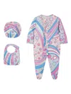 Pucci Junior Bubble Print Jumpsuit Set In Multi