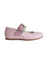 Pucci Junior Buckle-detail Ballet Flats In Pink