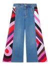 Pucci Junior Button-fastening Jeans In Multi