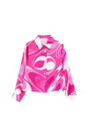 Pucci Junior Buttoned Graphic Shirt In Pink