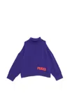 Pucci Junior Cold-shoulder Logo Sweater In Pattern