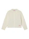 Pucci Junior Contrasting-hem Cardigan In Neutral