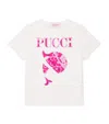 Pucci Junior Fish Graphic T-shirt In White