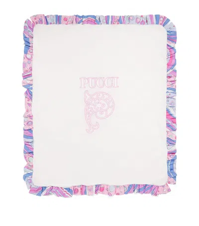Pucci Junior Cotton Logo Blanket