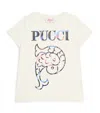 PUCCI JUNIOR PUCCI JUNIOR COTTON LOGO T-SHIRT (4-10 YEARS)
