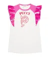 Pucci Junior Cotton Logo T-shirt In White