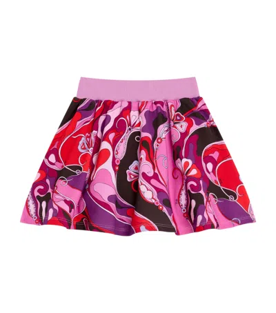 Pucci Junior Kids' Orchidee Print Skirt In Multi