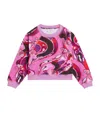 Pucci Junior Cotton Orchidee Sweatshirt In Multi