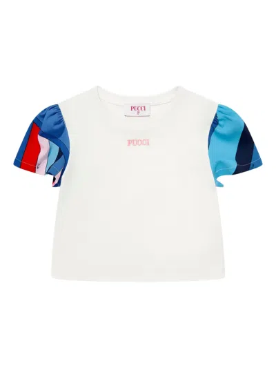 Pucci Junior Kids' Cotton T-shirt In White