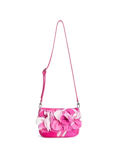 Pucci Junior Kids' Decorated Onde-print Crossbody Bag In Pink