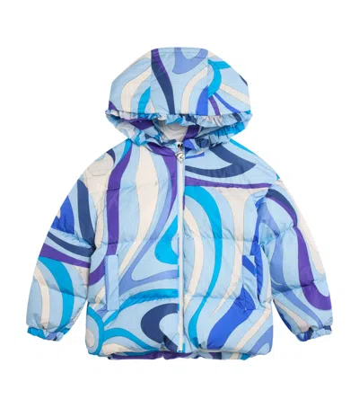 Pucci Junior Kids' Down Marmo Puffer Jacket In Multi