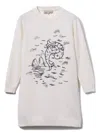 Pucci Junior Embroidered Knit Dress In White