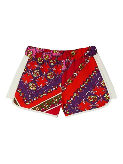 Pucci Junior Kids' Festa-patterned Shorts In Red