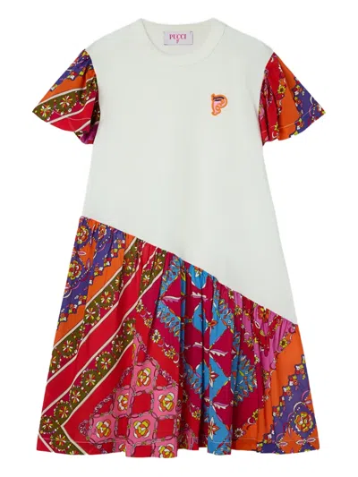 Pucci Junior Kids' Festa-print Dress In Red