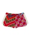 Pucci Junior Festa-print Patchwork Shorts In Multi