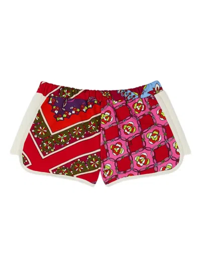 Pucci Junior Babies' Festa-print Patchwork Shorts In Multi