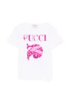 Pucci Junior Fish Graphic T-shirt In White