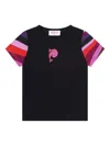 Pucci Junior Fish Logo T-shirt In Black