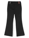 Pucci Junior Flared Wool Chinos In Black