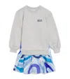 Pucci Junior Fleece Logo Dress In Gray