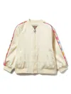 Pucci Junior Floral-embroidered Bomber Jacket In Neutrals