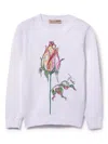 Pucci Junior Floral-print Jumper In White