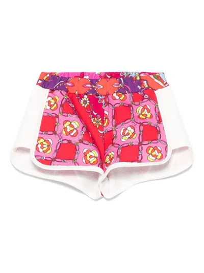 Pucci Junior Babies' Floral-print Shorts In Pink