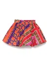 Pucci Junior Floral-print Skirt In Red