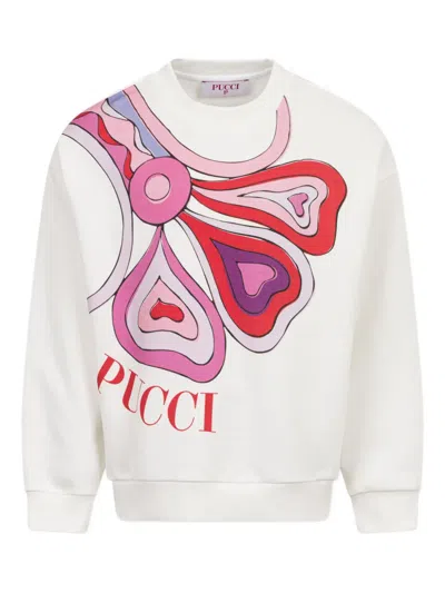 Pucci Junior Kids' Floral-print Sweatshirt In Multi