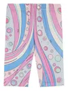 Pucci Junior Fonatne-print Leggings In Multi