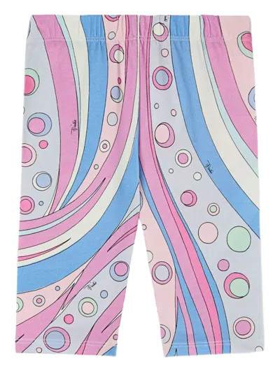 Pucci Junior Kids' Fonatne-print Leggings In Multi