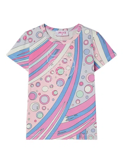 Pucci Junior Fontane Graphic-print T-shirt In Multi