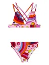 Pucci Junior Fontane-print Bikini In Multi