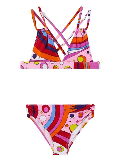 Pucci Junior Kids' Fontane-print Bikini In Multi
