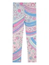 Pucci Junior Fontane-print Leggings In Multi