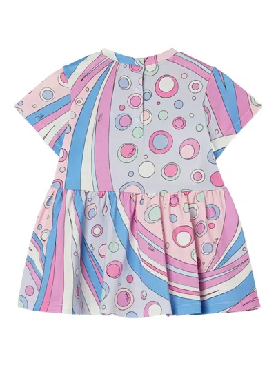 Pucci Junior Babies' Fontane-print Short-sleeved Dress In Multi