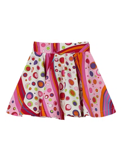 Pucci Junior Kids' Fontane-print Skirt In Multi