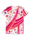 Pucci Junior T-shirt Mit Fontane-print In Rosa