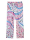 Pucci Junior Fontane-print Trousers In Blue