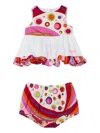 Pucci Junior Fontane Ruffled Shorts Set In Multi