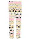 Pucci Junior Geometric-print Cotton-blend Leggings In Pink