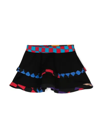 Pucci Junior Babies' Giardino-trim Tiered Miniskirt In Black
