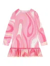 Pucci Junior Graphic-print Ruffled Dress In Pink