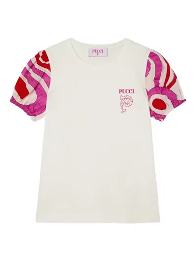 Pucci Junior Graphic T-shirt In White