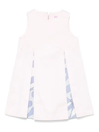 Pucci Junior Kids' Inverted-pleat Dress In Pink