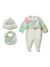 Pucci Junior Iride-print Babygrow Set In Blue