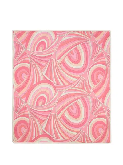Pucci Junior Iride-print Blanket In Pink