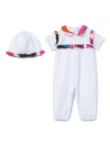 Pucci Junior Iride-print Broderie Anglaise Romper Set In White