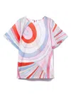 Pucci Junior Iride-print Cotton Dress In Pink